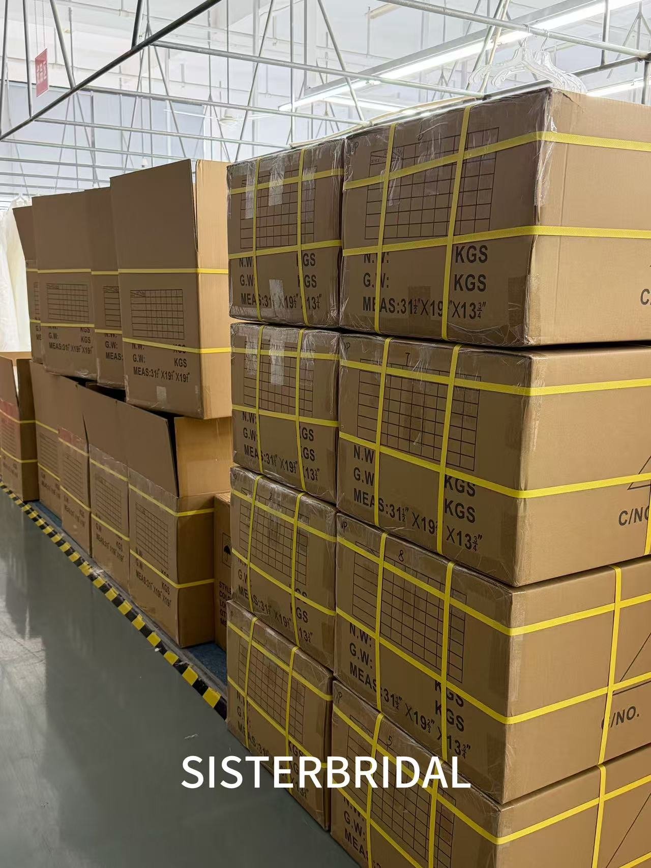 Detailed beadwork and embellishments on bridal gowns