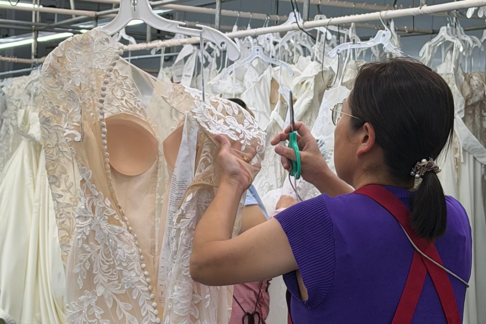final wedding dress inspection alone