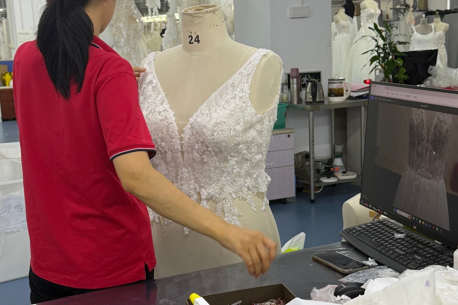critical wedding dress quality control