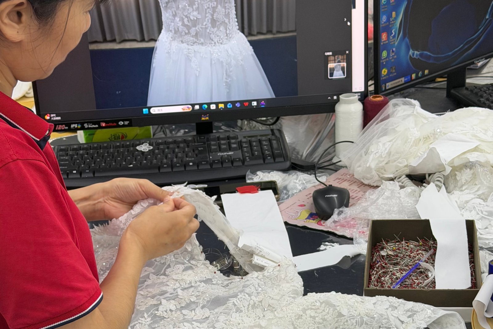 key wedding dress inspection stages