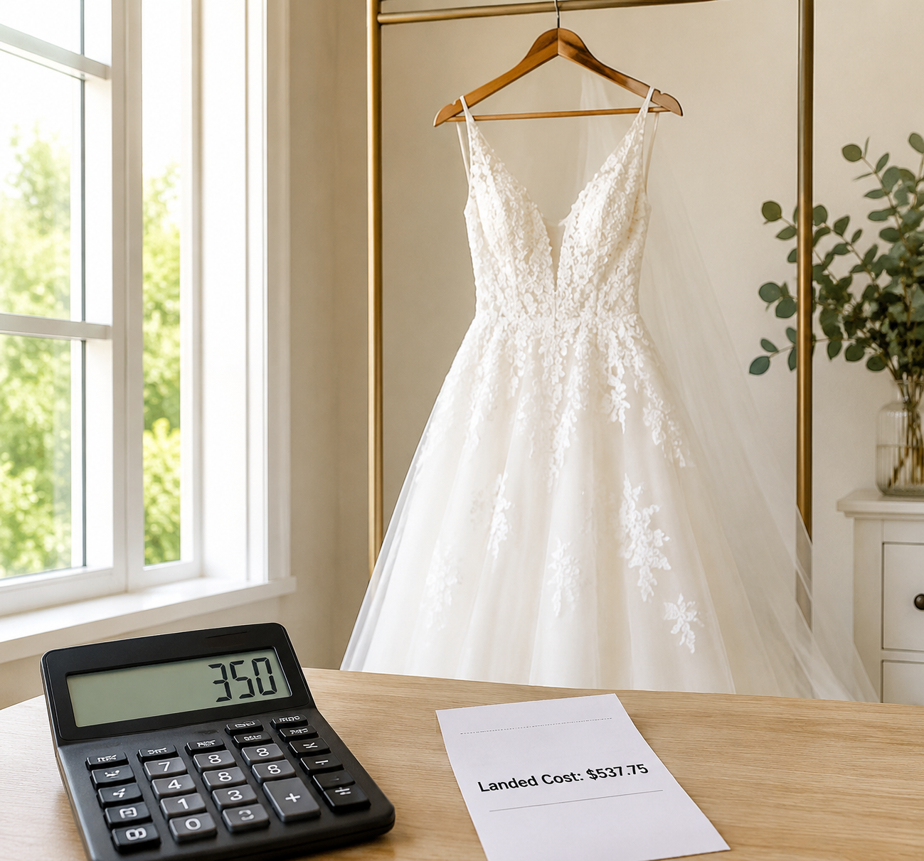 wedding dress import cost from China